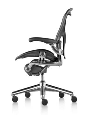 Aeron / Fauteuil de direction Aluminium poli Taille B (<185 cm < 89kg)