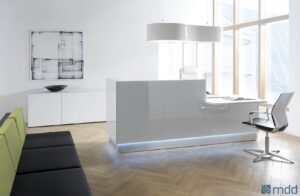 Linea / Banque d'accueil L185 x P115 cm plateau à droite