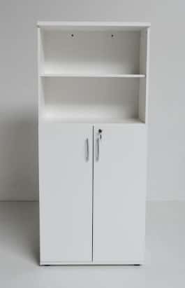 Ogi Y / Armoire haute 5 tablettes portes moyennes H183 x L80 cm Blanc