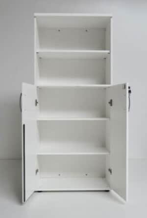 Ogi Y / Armoire haute 5 tablettes portes moyennes H183 x L80 cm Blanc
