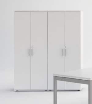 Ogi Y / Armoire haute 5 tablettes portes hautes H183 x L80 cm Blanc