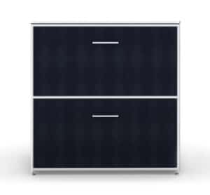 Modul space / Console 1 tiroir + 1 porte à clapet L80 x H81 cm Noir