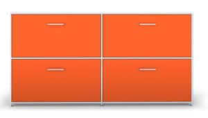 Modul space / Console 4 portes à clapet L158 x H81 cm Noir