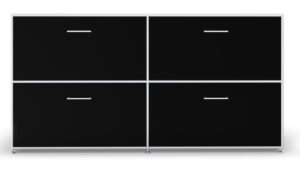 Modul space / Console 4 portes à clapet L158 x H81 cm Noir