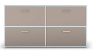 Modul space / Console 2 portes à clapet + 2 tiroirs L158 x H81 cm Blanc