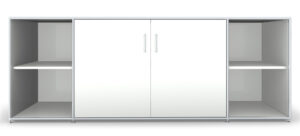 Modul space / Console 2 portes avec éléments ouverts L217 x H81 cm Gris foncé