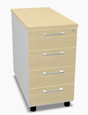 Ogi pro / Caisson Fixe haut 4 tiroirs H74 cm hêtre