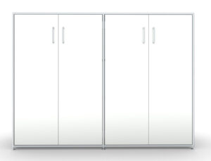 Modul space / Armoire moyenne double L158 x H119 cm Blanc