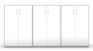 Modul space / Armoire moyenne triple L237 x H119 cm Blanc