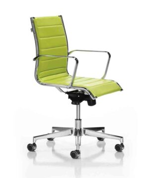Elliot / Fauteuil de bureau en cuir Vert