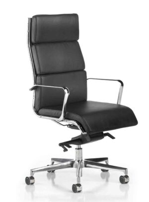Isis / Fauteuil de direction en cuir Noir