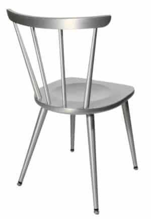 W-1960 / Chaise bistrot Aluminium satiné