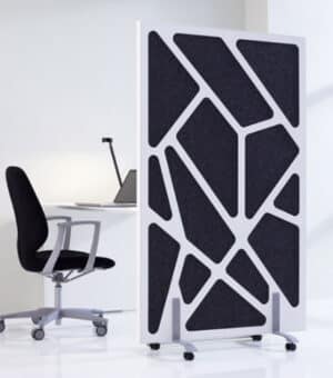 Webb / Cloison acoustique H160 x 100 cm Anthracite Blanc