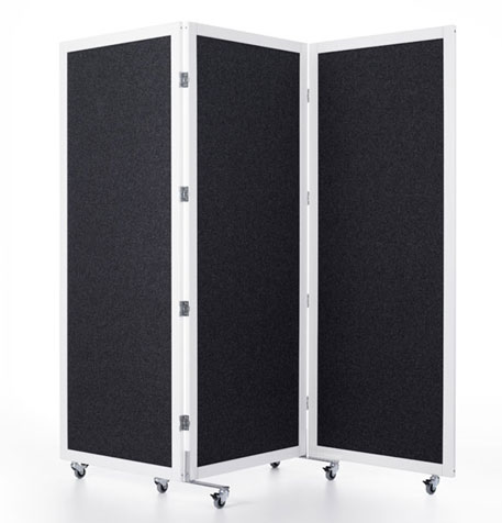 Viking / Paravent acoustique pliant H180 x L219 cm Noir