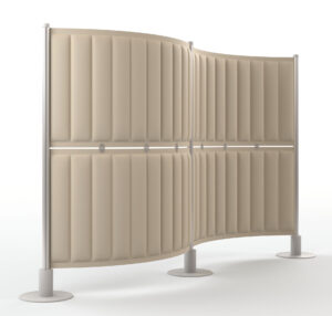 Slalom Ecoflex / Cloison acoustique H 181 x L100 cm Beige
