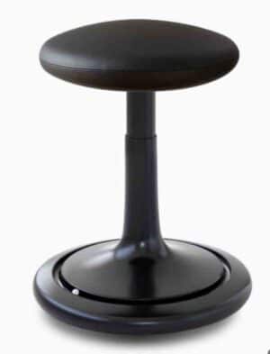 Ongo Classic regular / Tabouret ergonomique similicuir 42-64 cm Noir