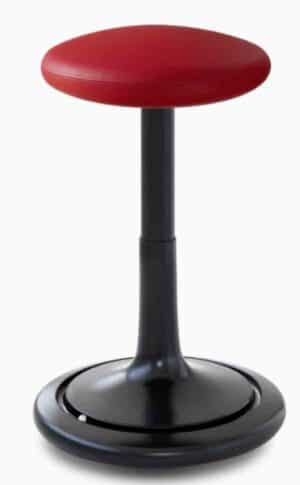 Ongo Classic tall / Tabouret ergonomique similicuir 55-77 cm Rouge