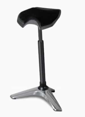 Ongo Stand / Tabouret réglable en hauteur tissu Noir