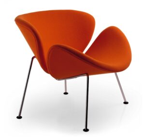 Orange Slice / Fauteuil design 4 pieds tissu Orange