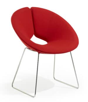 Little Apollo / Fauteuil design piètement luge Rouge