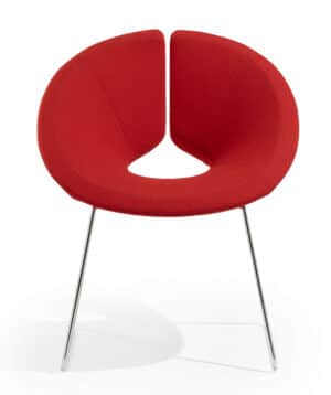 Little Apollo / Fauteuil design piètement luge Rouge