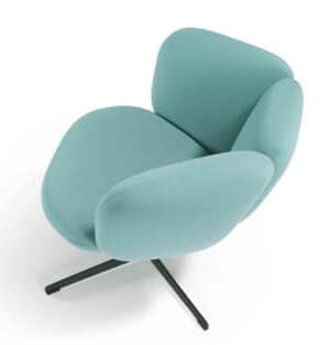 Bras / Fauteuil lounge Pied 4 branches Bleu clair