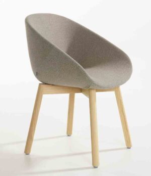 Beso / Fauteuil 4 pieds Gris