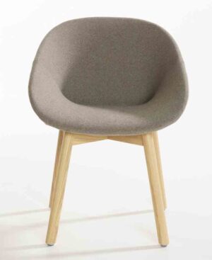 Beso / Fauteuil 4 pieds Gris