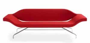 Ondo / Canapé design tissu Rouge
