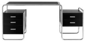 S 285 / Bureau Marcel Breuer L164 cm 2 caissons Noir