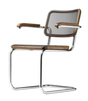 S 64 N Pure Materials / Chaise design résille avec accoudoirs Marcel Breuer
