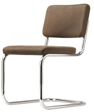 S 32 PV Pure materials / Chaise design Marcel Breuer cuir nubuk marron