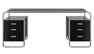 S 285/5 / Bureau Marcel Breuer L178 cm 2 caissons Noir