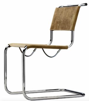 S 33 Pure Materials / Chaise design cuir de buffle Marron