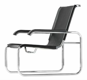S 35 L Pure Materials / Fauteuil Marcel Breuer cuir sellier Noir