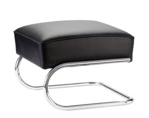 S 411 H / Repose-pieds design Thonet cuir Noir