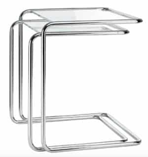 B 97 / Table gigognes Thonet  x 2 Verre transparent