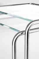 B 97 / Table gigognes Thonet  x 2 Verre transparent