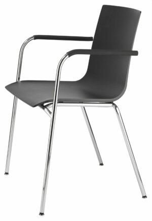 S 160 F / Chaise 4 pieds avec accoudoirs Thonet Anthracite