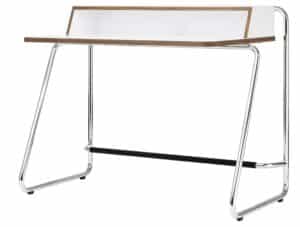 S 1200 / Secrétaire L110 cm Thonet Plateau Blanc chants Noyer