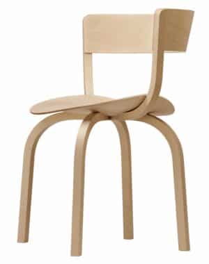 404 F / Chaise en bois Thonet avec accoudoirs Hêtre naturel