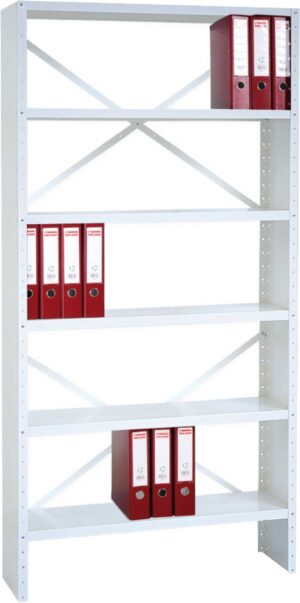 Nodus / Rayonnage modulaire élément complémentaire H198 x L97 cm Gris clair