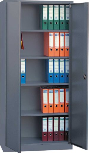 Nodus / Armoire haute portes battantes H195 x L92 cm Anthracite