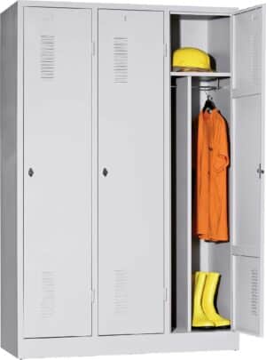 Gamma 2 / Vestiaire monobloc 3 portes Gris clair