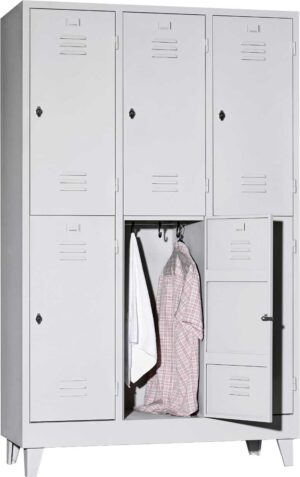 Gamma 3 / Vestiaire 4 casiers H180 x L60 cm Gris clair