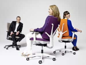 4ME / Fauteuil de bureau sans accoudoirs tapissé Gris