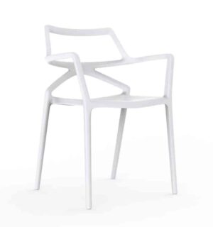 Delta / Chaise empilable Blanc