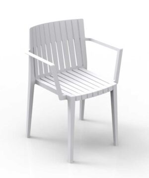 Spritz / Chaise avec accoudoirs empilable Blanc