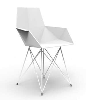 Faz / Chaise pied inox Blanc