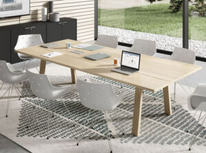Take off farm / Table de réunion rectangulaire 240 x 124 cm 2 top access